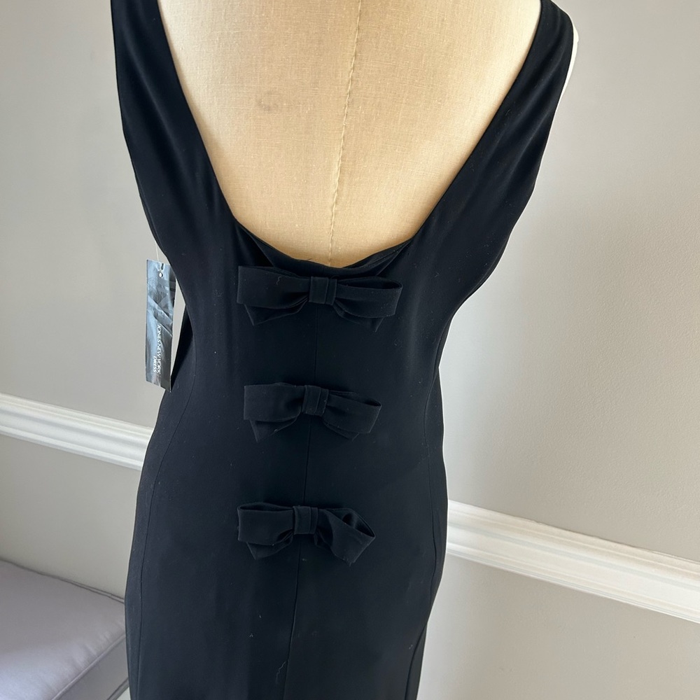 NWT Jones New York black dress with bow detail on back - Picture 5 of 10
